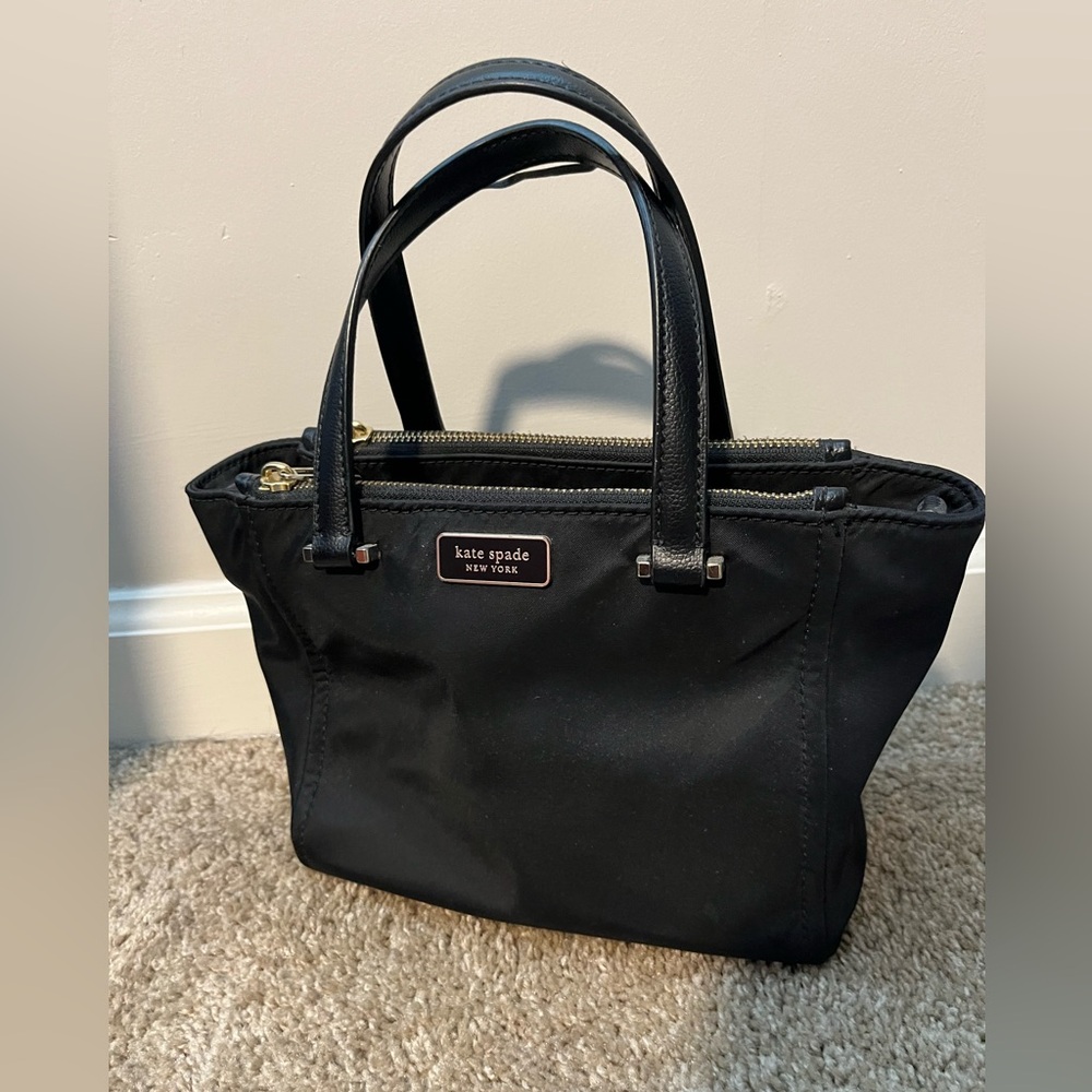 Kate Spade black nylon crossbody bag